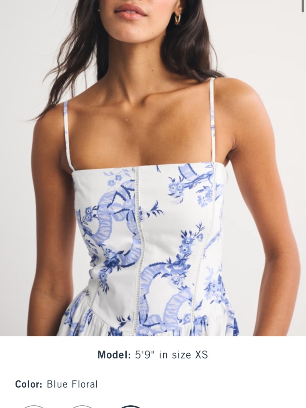 Women’s Abercrombie and Fitch blue floral dress - Picture 9 of 12